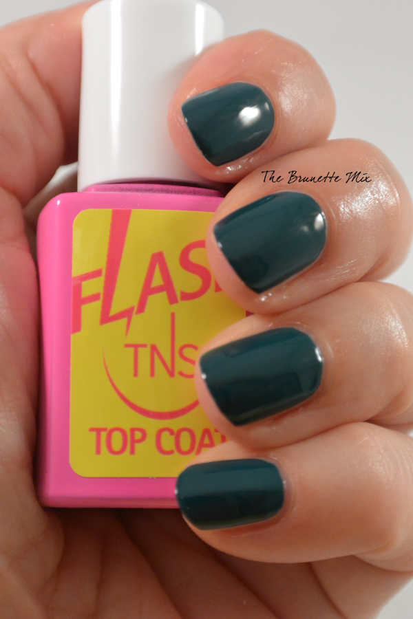 TNS nail polish 411 + Flash top coat